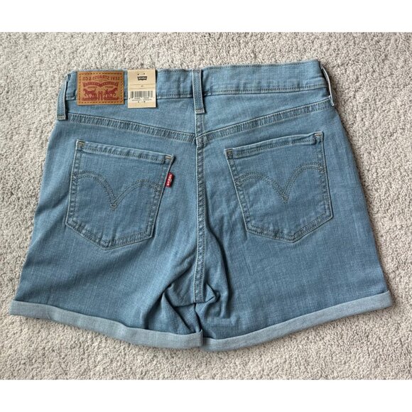 Levi's New Shorts Womens Size 28 Denim Jean Mid Length Rolled Hem Soft - Picture 3 of 15
